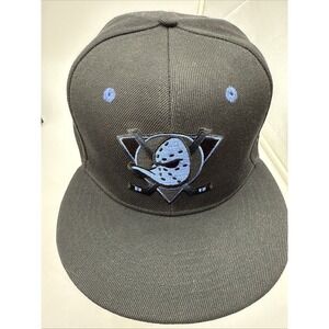 ANAHEIM DUCKS HAT 30TH ANIVERSARY PROMO SNAPBACK EMBROIDERED NWOT 2023-24 BLACK
